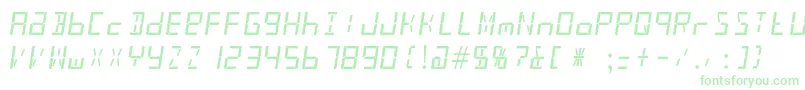 Taximeter Font – Green Fonts on White Background