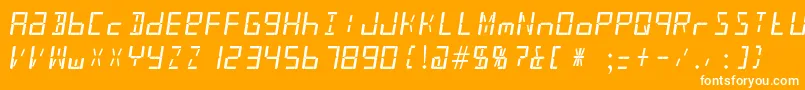 Taximeter Font – White Fonts on Orange Background