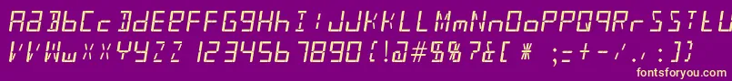 Taximeter Font – Yellow Fonts on Purple Background