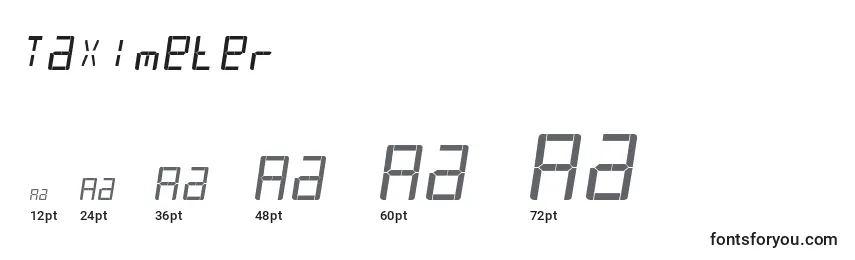 Taximeter Font Sizes