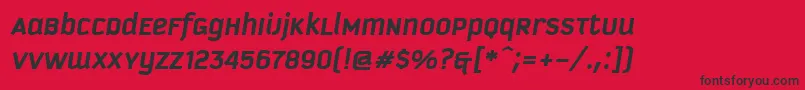 KautivaUniBoldItalic Font – Black Fonts on Red Background
