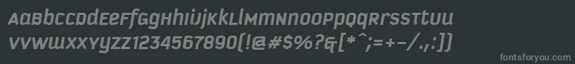 Шрифт KautivaUniBoldItalic – серые шрифты на чёрном фоне