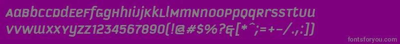 KautivaUniBoldItalic Font – Gray Fonts on Purple Background