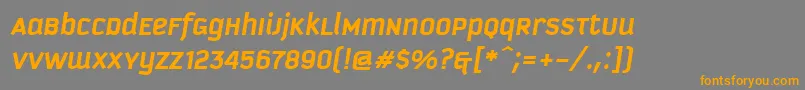 KautivaUniBoldItalic Font – Orange Fonts on Gray Background
