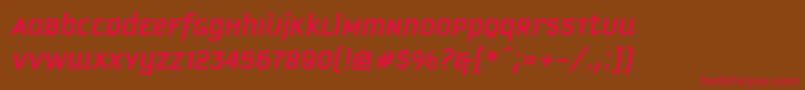 KautivaUniBoldItalic Font – Red Fonts on Brown Background