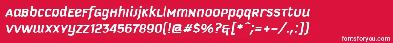 KautivaUniBoldItalic Font – White Fonts on Red Background