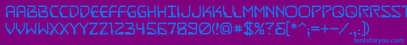 DestructobeambbReg Font – Blue Fonts on Purple Background