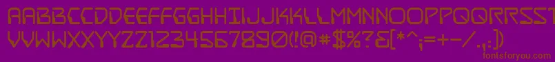 Шрифт DestructobeambbReg – коричневые шрифты на фиолетовом фоне