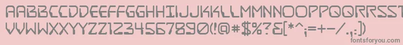 DestructobeambbReg Font – Gray Fonts on Pink Background