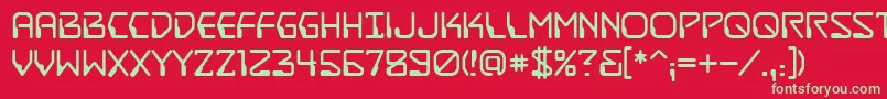 DestructobeambbReg Font – Green Fonts on Red Background