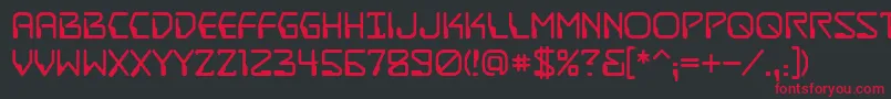 DestructobeambbReg Font – Red Fonts on Black Background