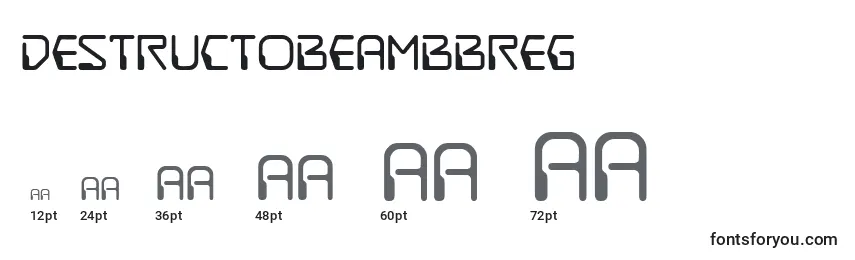 DestructobeambbReg Font Sizes