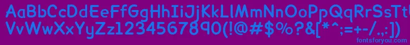 LexiaBold Font – Blue Fonts on Purple Background