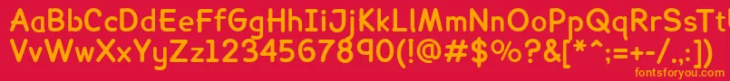 LexiaBold Font – Orange Fonts on Red Background