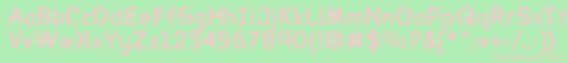 LexiaBold Font – Pink Fonts on Green Background