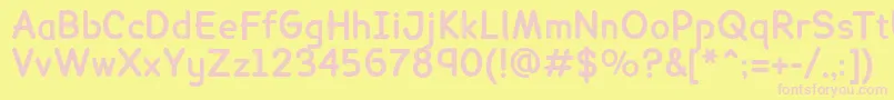 LexiaBold Font – Pink Fonts on Yellow Background