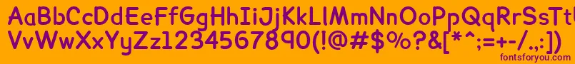 LexiaBold Font – Purple Fonts on Orange Background
