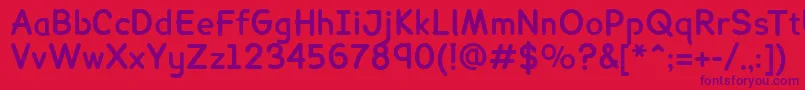 LexiaBold Font – Purple Fonts on Red Background