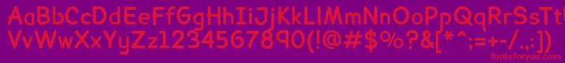フォントLexiaBold – 紫の背景に赤い文字