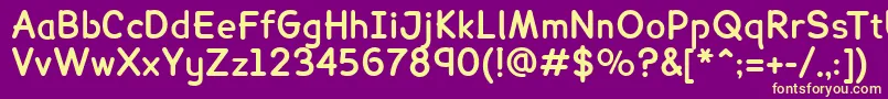 LexiaBold Font – Yellow Fonts on Purple Background