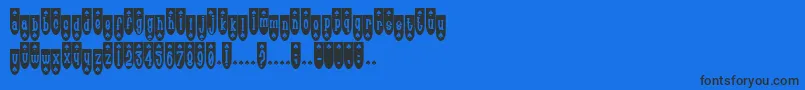 PopuluxeSpade-Schriftart – Schwarze Schriften auf blauem Hintergrund