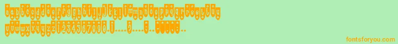 PopuluxeSpade Font – Orange Fonts on Green Background