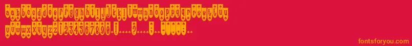 PopuluxeSpade Font – Orange Fonts on Red Background