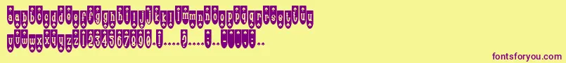 PopuluxeSpade Font – Purple Fonts on Yellow Background