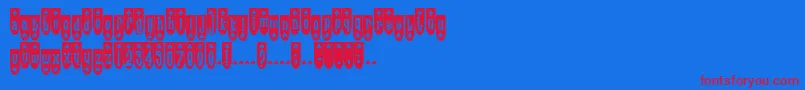 PopuluxeSpade Font – Red Fonts on Blue Background