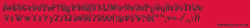 ChickenButt Font – Black Fonts on Red Background