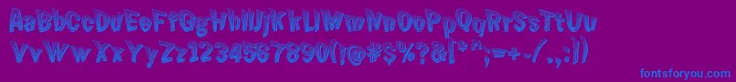 ChickenButt Font – Blue Fonts on Purple Background