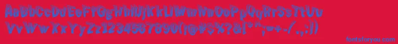 ChickenButt Font – Blue Fonts on Red Background