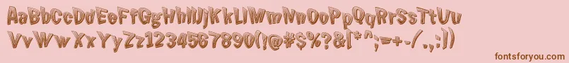 ChickenButt Font – Brown Fonts on Pink Background