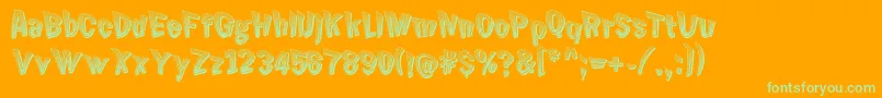 ChickenButt Font – Green Fonts on Orange Background