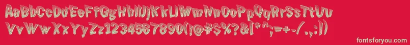 ChickenButt Font – Green Fonts on Red Background