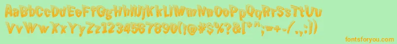 ChickenButt Font – Orange Fonts on Green Background