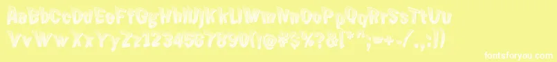 ChickenButt Font – White Fonts on Yellow Background