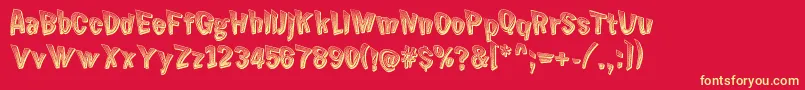 ChickenButt Font – Yellow Fonts on Red Background