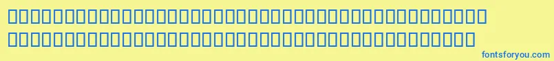 MagedLf-fontti – siniset fontit keltaisella taustalla