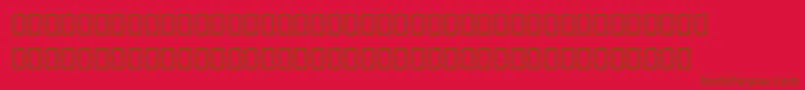フォントMagedLf – 赤い背景に茶色の文字