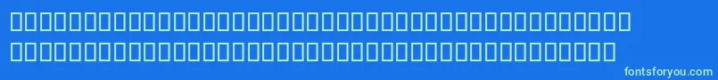 MagedLf-Schriftart – Grüne Schriften auf blauem Hintergrund