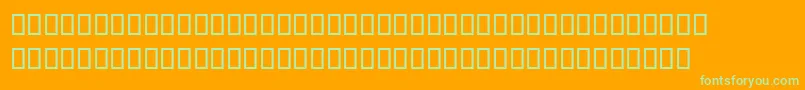 MagedLf-Schriftart – Grüne Schriften auf orangefarbenem Hintergrund