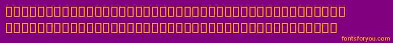 MagedLf-fontti – oranssit fontit violetilla taustalla