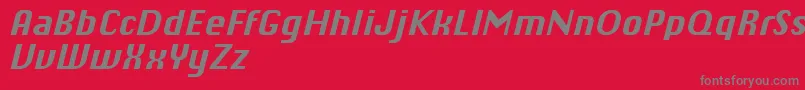 ChiqReducedBolditalic Font – Gray Fonts on Red Background