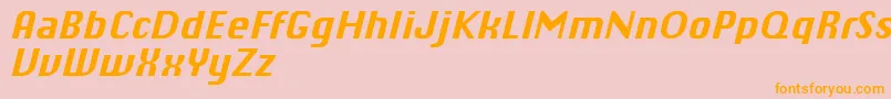 ChiqReducedBolditalic Font – Orange Fonts on Pink Background