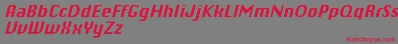 ChiqReducedBolditalic Font – Red Fonts on Gray Background