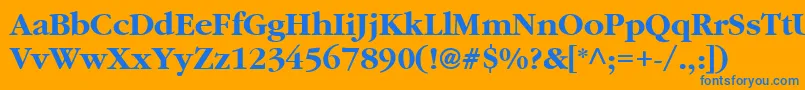 AgGaramondBold Font – Blue Fonts on Orange Background