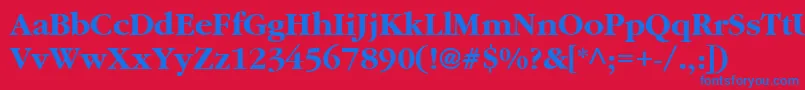 AgGaramondBold Font – Blue Fonts on Red Background