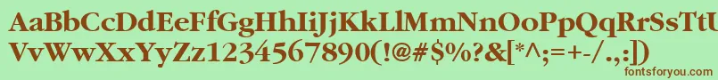 AgGaramondBold Font – Brown Fonts on Green Background
