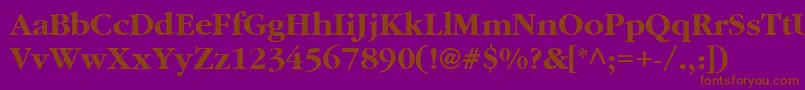 AgGaramondBold Font – Brown Fonts on Purple Background
